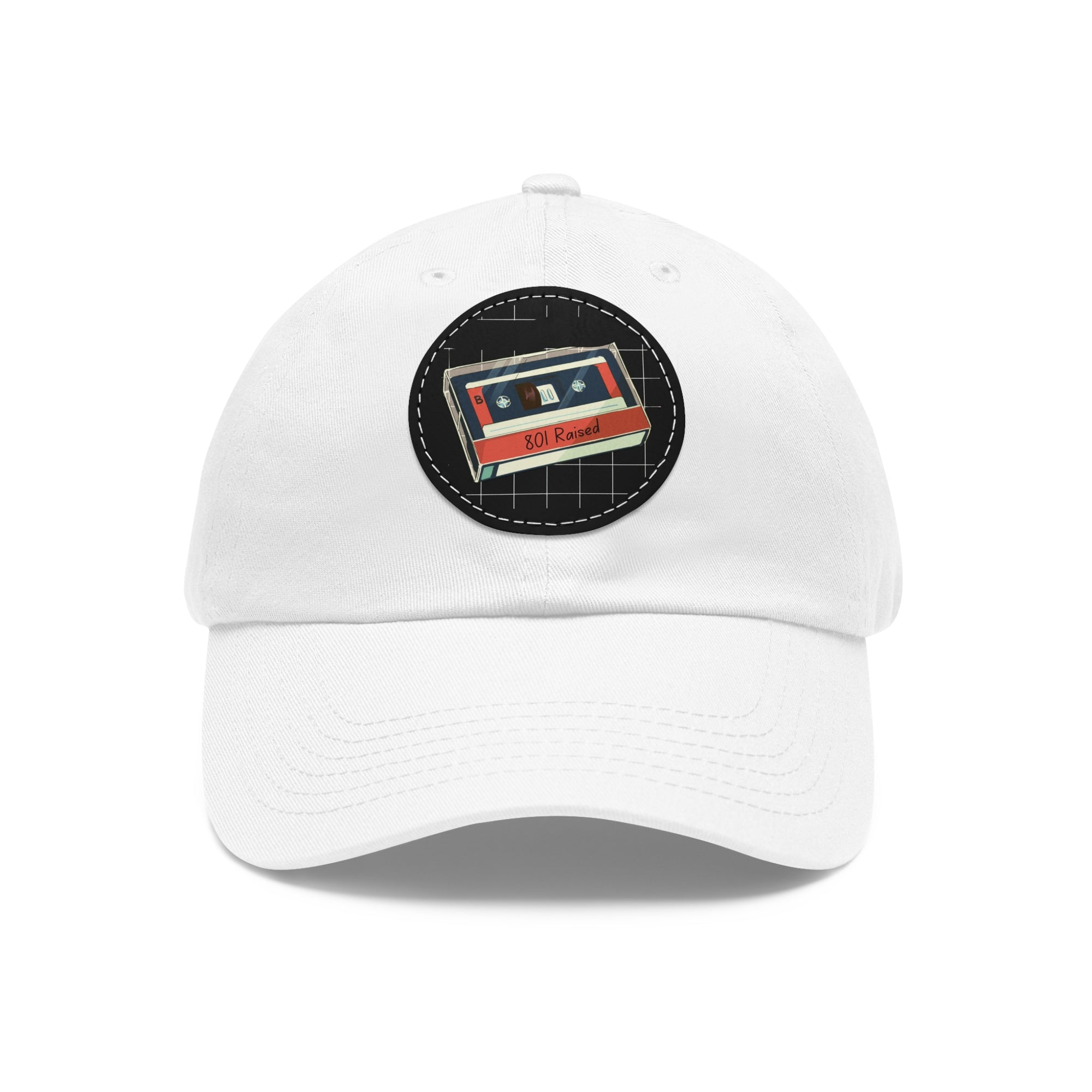 Dad Hat with Leather Patch (Round)