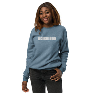 Unisex sueded fleece sweatshirt