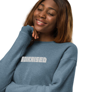 Unisex sueded fleece sweatshirt